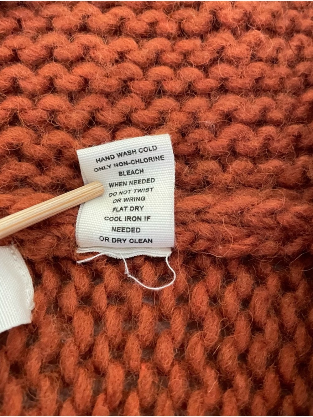 Anthropologie Hooded Chunky Knit Cropped Cardigan Rust Fall Colors Boho - Picture 8 of 16